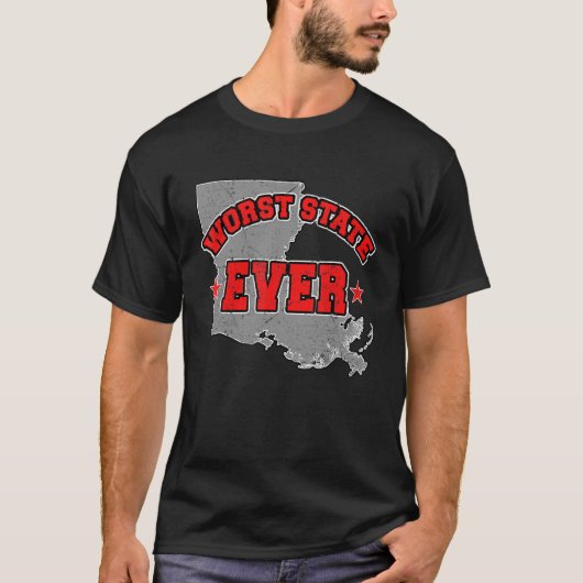 米国民誇りを持った民アメリカ土地地図ワースト州ルイ Tシャツ (正面)