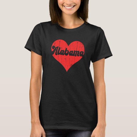 米国民誇りを持った民アメリカ州旗ハートラブアラ Tシャツ (正面)