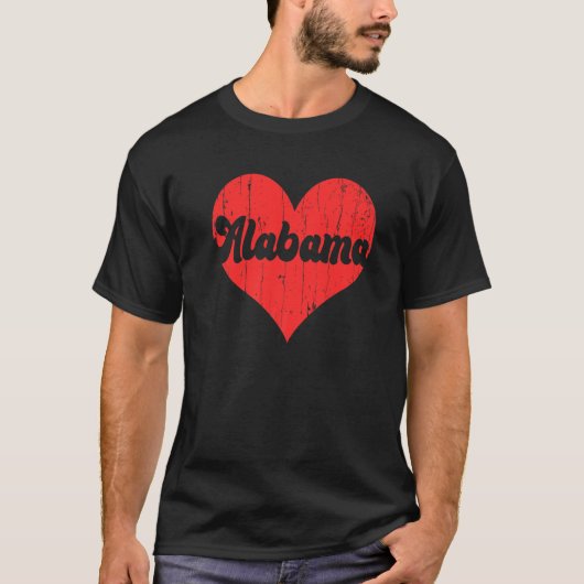 米国民誇りを持った民アメリカ州旗ハートラブアラ Tシャツ (正面)