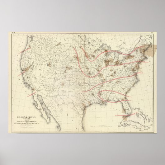 米国気圧計 ポスター (正面)