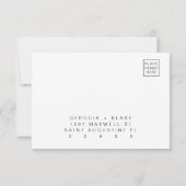 米国水彩米国国旗のパーティーRSVPはがき 招待状 (裏面)