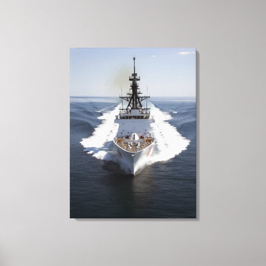 米国沿岸警備隊の切断機のウェッシュ キャンバスプリント (正面)