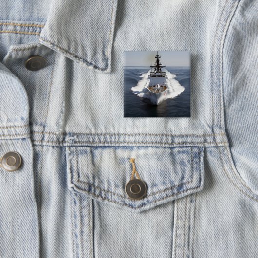 米国沿岸警備隊の切断機のウェッシュ 缶バッジ (インサイチュ)