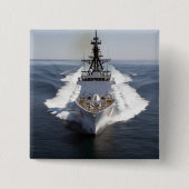 米国沿岸警備隊の切断機のウェッシュ 缶バッジ (正面)