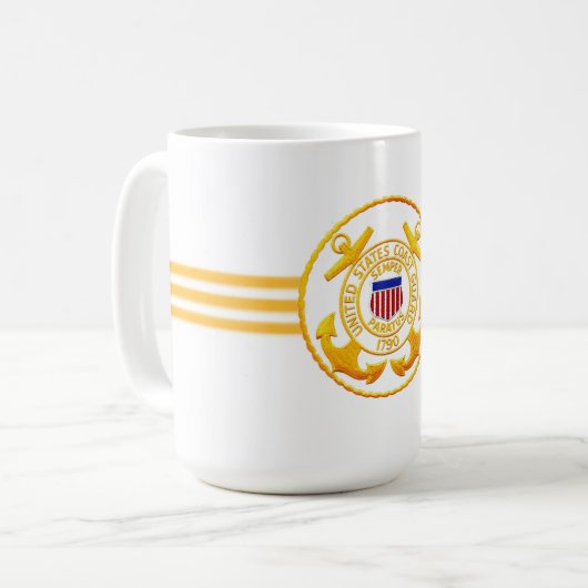 米国沿岸警備隊コーヒーO Mug コーヒーマグカップ (正面左)