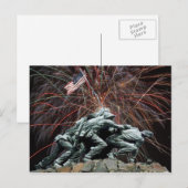 米国沿岸警備隊 イウォジマ島 花火 ポストカード (正面/裏面)