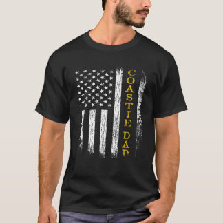 米国沿岸警備隊Uscgコースティーパパ国旗 Tシャツ