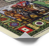 米国派遣軍のWWIの地図（1932年） ポスター (角)