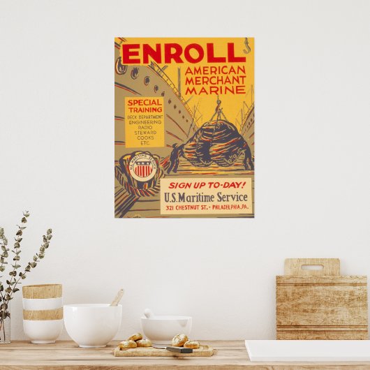 米国海事局 ポスター (キッチン)