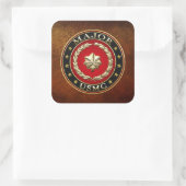 米国海兵隊専攻の: (USMC Maj) [3D] スクエアシール (バッグ)