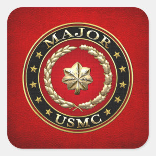 米国海兵隊専攻の: (USMC Maj) [3D] スクエアシール