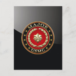 米国海兵隊専攻の: (USMC Maj) [3D] ポストカード