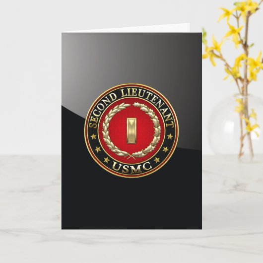 米国海兵隊：少尉(USMC 2ndLt) [3D] カード (黄色い花)