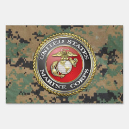 米国海兵隊(USMC)エンブレム[3D] アウトドアサイン