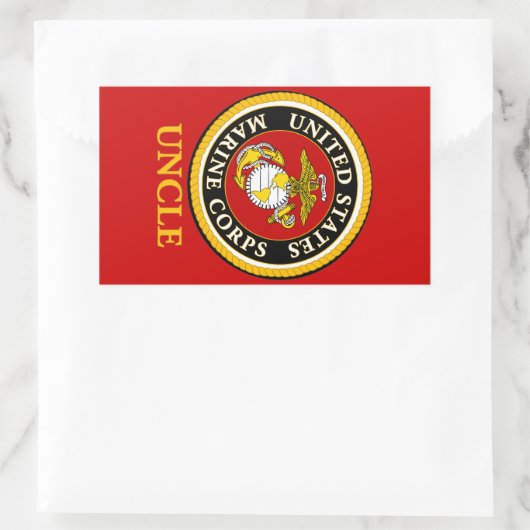 米国海洋公式シール – おじさん 長方形シール (バッグ)