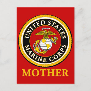 米国海洋公式シール – Mother ポストカード