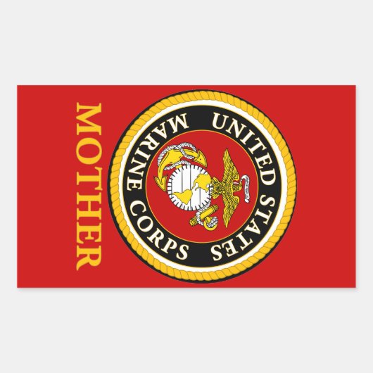 米国海洋公式シール – Mother 長方形シール (正面)