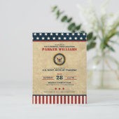 米国海軍のお別れパーティー – リクルートトレーニング ポストカード (スタンド正面)