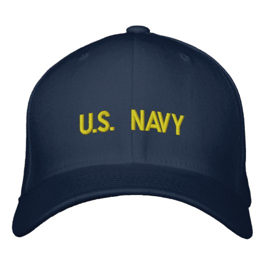 米国海軍の刺繍帽子 刺繍入りキャップ (正面)