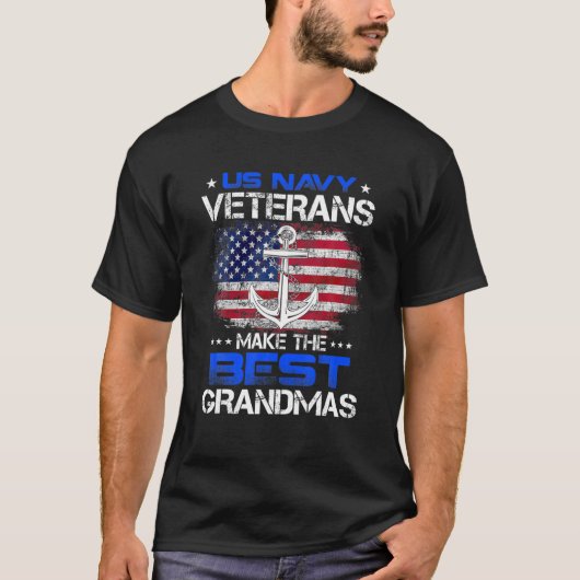 米国海軍の男性の退役軍人は最高のGrandmas Mens Uを作る Tシャツ (正面)