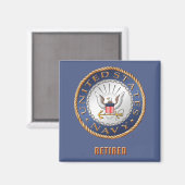 米国海軍の磁退職した石 マグネット (正面/裏面)