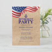 米国海軍の退職いかり素朴旗の軍隊 招待状 (スタンド正面)