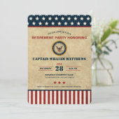 米国海軍の退職パーティー 招待状 (スタンド正面)