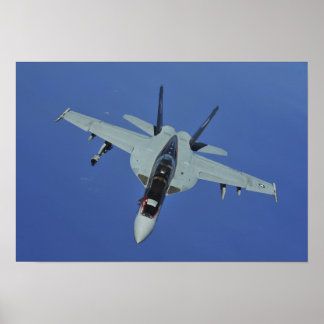 米国海軍のF/A-18Fのホーすごいネット飛行中 ポスター