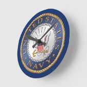 米国海軍アクリル壁時計 ラウンド壁時計 (傾斜)