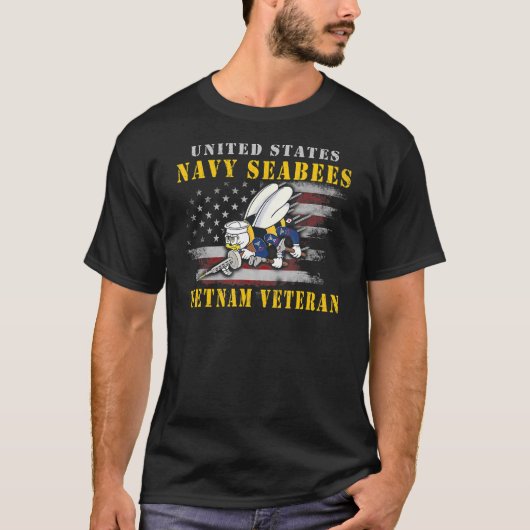 米国海軍シービーズベトナム退役軍人ギフト Tシャツ (正面)