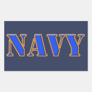 米国海軍ステッカー 長方形シール