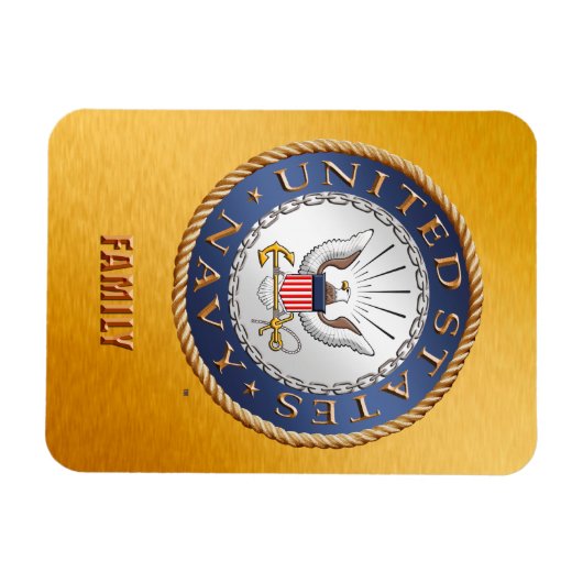 米国海軍ファミリーフレキシブルフォトマグネット マグネット (横)