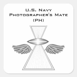 米国海軍フォトグラファーのメイト(PH)-2ステッカー スクエアシール