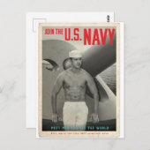 米国海軍採用ポスター ポストカード (正面/裏面)
