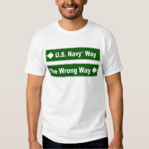 米国海軍方法道路標識のワイシャツ Tシャツ