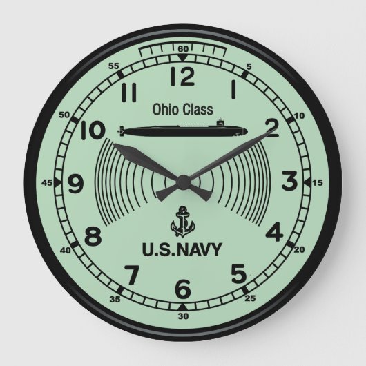 米国海軍時計 模造品 ラージ壁時計 (正面)