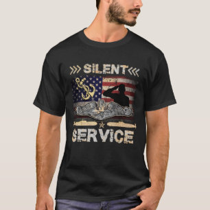 米国海軍潜水艦静かサービスTシャツ愛国者 Tシャツ