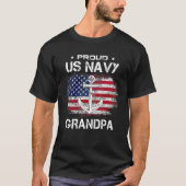 米国海軍誇りを持ったおじいちゃん誇りを持ったバーター Tシャツ (正面)