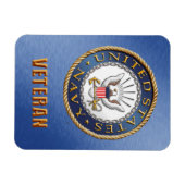 米国海軍退役軍人フレキシブルフォトマグネット マグネット (横)