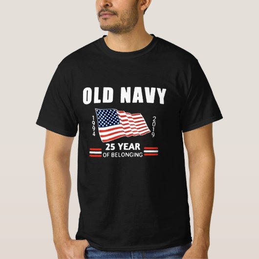 米国海軍退役軍人国旗 Tシャツ (正面)