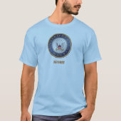 米国海軍退職したメンズカンバスラグランTシャツ Tシャツ (正面)