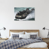 米国海軍陸揚げクラフト用エアクッション キャンバスプリント (インサイチュ (寝室))