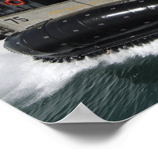 米国海軍陸揚げクラフト用エアクッション ポスター (角)