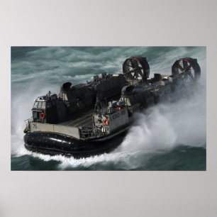 米国海軍陸揚げクラフト用エアクッション ポスター