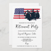 米国海軍陸軍軍隊退職パーティー 招待状 (正面/裏面)