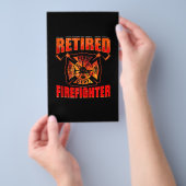 米国消防士アメリカ国旗の赤線 チラシ (ハンドル)