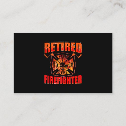 米国消防士アメリカ国旗の赤線 名刺 (正面)