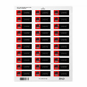 米国消防用薄型レッドライン国旗/消防士 ラベル (フルシート)