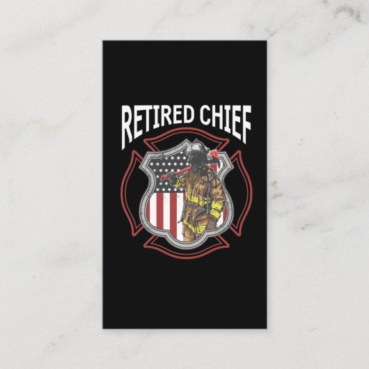 米国消防退職した士消防士退職 名刺 (正面)