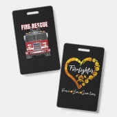米国消防隊トラック バッジ (正面＆裏面)